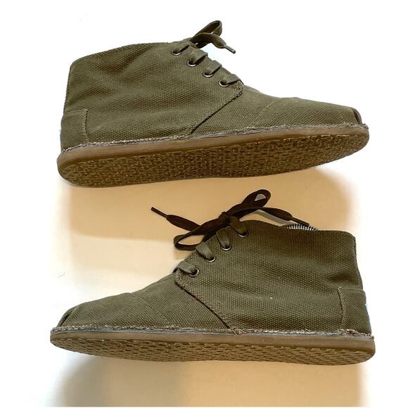 TOMS Desert Botas Chukka Boots Army Green Men's 7/Women's 8.5 - Picture 6 of 9